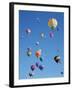 Colorful Hot Air Balloons in Sky, Albuquerque, New Mexico, USA-null-Framed Premium Photographic Print