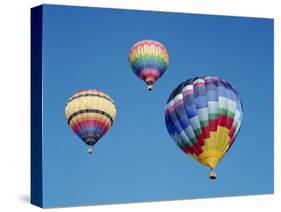 Colorful Hot Air Balloons in Sky, Albuquerque, New Mexico, USA-null-Stretched Canvas