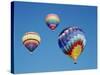 Colorful Hot Air Balloons in Sky, Albuquerque, New Mexico, USA-null-Stretched Canvas