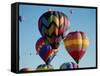 Colorful Hot Air Balloons in Sky, Albuquerque, New Mexico, USA-null-Framed Stretched Canvas