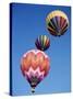 Colorful Hot Air Balloons in Sky, Albuquerque, New Mexico, USA-null-Stretched Canvas