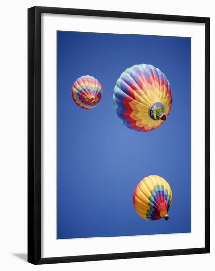 Colorful Hot Air Balloons in Sky, Albuquerque, New Mexico, USA-null-Framed Photographic Print