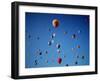 Colorful Hot Air Balloons in Sky, Albuquerque, New Mexico, USA-null-Framed Photographic Print