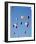 Colorful Hot Air Balloons in Sky, Albuquerque, New Mexico, USA-null-Framed Photographic Print