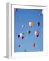 Colorful Hot Air Balloons in Sky, Albuquerque, New Mexico, USA-null-Framed Photographic Print