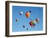 Colorful Hot Air Balloons in Sky, Albuquerque, New Mexico, USA-null-Framed Photographic Print