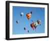 Colorful Hot Air Balloons in Sky, Albuquerque, New Mexico, USA-null-Framed Photographic Print