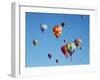 Colorful Hot Air Balloons in Sky, Albuquerque, New Mexico, USA-null-Framed Photographic Print