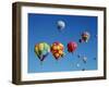 Colorful Hot Air Balloons in Sky, Albuquerque, New Mexico, USA-null-Framed Photographic Print