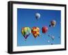 Colorful Hot Air Balloons in Sky, Albuquerque, New Mexico, USA-null-Framed Photographic Print