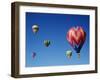 Colorful Hot Air Balloons in Sky, Albuquerque, New Mexico, USA-null-Framed Photographic Print