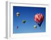 Colorful Hot Air Balloons in Sky, Albuquerque, New Mexico, USA-null-Framed Photographic Print