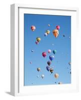 Colorful Hot Air Balloons in Sky, Albuquerque, New Mexico, USA-null-Framed Photographic Print