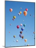 Colorful Hot Air Balloons in Sky, Albuquerque, New Mexico, USA-null-Mounted Photographic Print