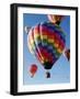 Colorful Hot Air Balloons in Sky, Albuquerque, New Mexico, USA-null-Framed Photographic Print