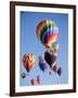 Colorful Hot Air Balloons in Sky, Albuquerque, New Mexico, USA-null-Framed Photographic Print