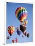 Colorful Hot Air Balloons in Sky, Albuquerque, New Mexico, USA-null-Framed Photographic Print