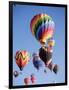 Colorful Hot Air Balloons in Sky, Albuquerque, New Mexico, USA-null-Framed Photographic Print