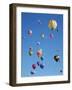 Colorful Hot Air Balloons in Sky, Albuquerque, New Mexico, USA-null-Framed Photographic Print