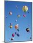 Colorful Hot Air Balloons in Sky, Albuquerque, New Mexico, USA-null-Mounted Photographic Print