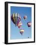 Colorful Hot Air Balloons in Sky, Albuquerque, New Mexico, USA-null-Framed Photographic Print