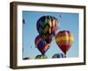 Colorful Hot Air Balloons in Sky, Albuquerque, New Mexico, USA-null-Framed Photographic Print