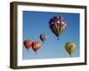 Colorful Hot Air Balloons in Sky, Albuquerque, New Mexico, USA-null-Framed Photographic Print