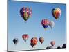 Colorful Hot Air Balloons in Sky, Albuquerque, New Mexico, USA-null-Mounted Photographic Print