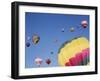 Colorful Hot Air Balloons in Sky, Albuquerque, New Mexico, USA-null-Framed Photographic Print