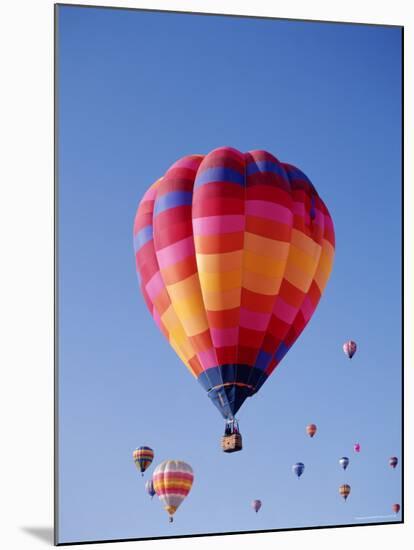 Colorful Hot Air Balloons in Sky, Albuquerque, New Mexico, USA-null-Mounted Photographic Print