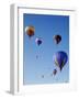 Colorful Hot Air Balloons in Sky, Albuquerque, New Mexico, USA-null-Framed Photographic Print