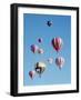 Colorful Hot Air Balloons in Sky, Albuquerque, New Mexico, USA-null-Framed Photographic Print