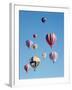 Colorful Hot Air Balloons in Sky, Albuquerque, New Mexico, USA-null-Framed Photographic Print