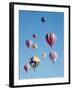 Colorful Hot Air Balloons in Sky, Albuquerque, New Mexico, USA-null-Framed Photographic Print