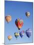 Colorful Hot Air Balloons in Sky, Albuquerque, New Mexico, USA-null-Mounted Photographic Print