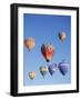 Colorful Hot Air Balloons in Sky, Albuquerque, New Mexico, USA-null-Framed Photographic Print