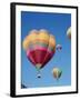 Colorful Hot Air Balloons in Sky, Albuquerque, New Mexico, USA-null-Framed Photographic Print