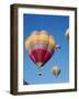 Colorful Hot Air Balloons in Sky, Albuquerque, New Mexico, USA-null-Framed Photographic Print