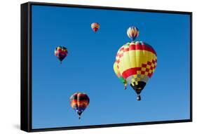 Colorful Hot Air Balloons on a Sunny Day-flippo-Framed Stretched Canvas