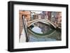 Colorful Houses along the Canals of Burano and reflections.-Terry Eggers-Framed Photographic Print