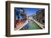 Colorful houses and canal, Burano, Veneto, Italy-Russ Bishop-Framed Photographic Print