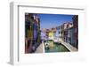 Colorful houses and canal, Burano, Veneto, Italy-Russ Bishop-Framed Photographic Print