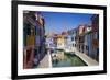 Colorful houses and canal, Burano, Veneto, Italy-Russ Bishop-Framed Photographic Print