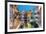 Colorful Houses and Canal on Burano Island, near Venice, Italy. Sunny Day.-Michal Bednarek-Framed Photographic Print