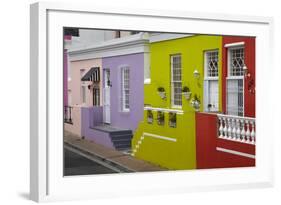 Colorful Houses, Bo-Kaap, Cape Town, South Africa-David Wall-Framed Photographic Print