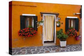 Colorful houses, Burano, Italy.-Terry Eggers-Stretched Canvas