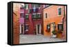 Colorful houses, Burano, Italy.-Terry Eggers-Framed Stretched Canvas