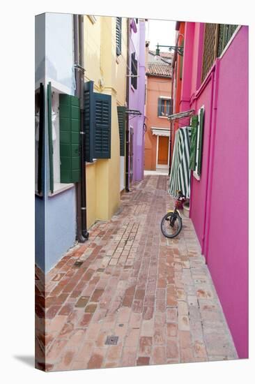 Colorful houses, Burano, Italy.-Terry Eggers-Stretched Canvas