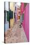 Colorful houses, Burano, Italy.-Terry Eggers-Stretched Canvas