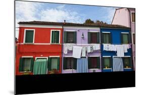 Colorful houses, Burano, Italy.-Terry Eggers-Mounted Photographic Print